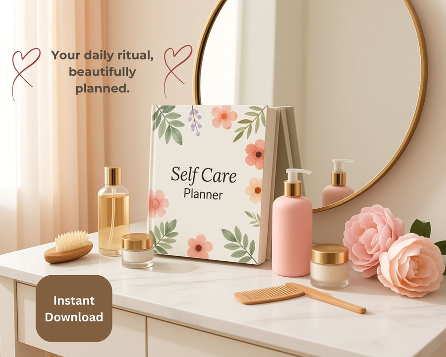Selfcare Planner - Editable Digital Template (PDF + Canva)